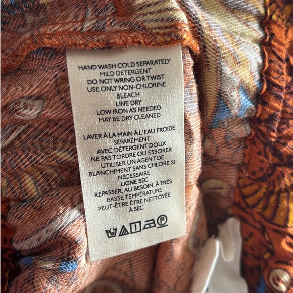 Anthropologie Women’s Wide Leg Pull On floral Pant. Size Large - Picture 10 of 11